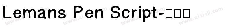 Lemans Pen Script字体转换
